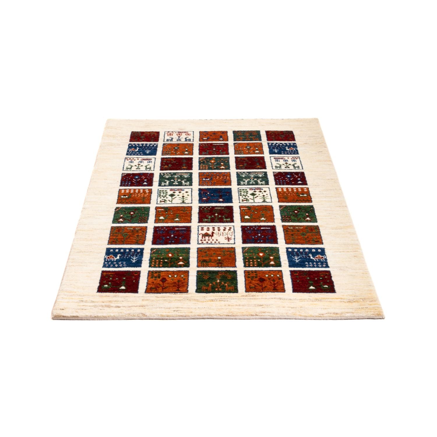 Alfombra Gabbeh - Loribaft Persa - Real - 132 x 84 cm - multicolor