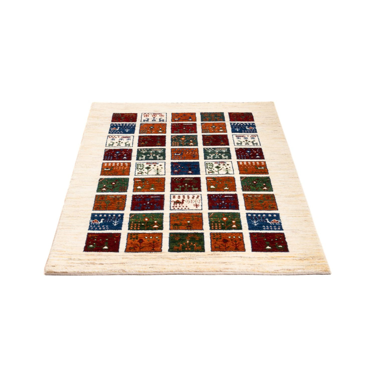 Alfombra Gabbeh - Loribaft Persa - Real - 132 x 84 cm - multicolor