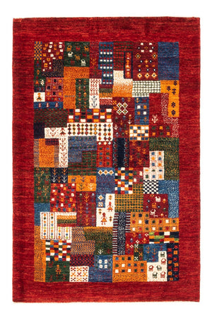 Alfombra Gabbeh - Loribaft Persa - Real - 125 x 86 cm - multicolor
