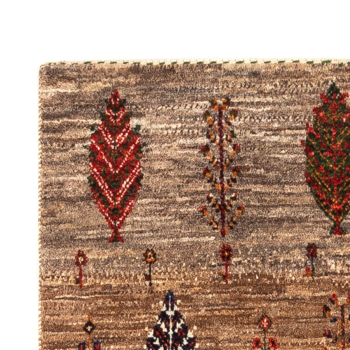 Alfombra Gabbeh - Loribaft Persa - Real - 133 x 83 cm - gris