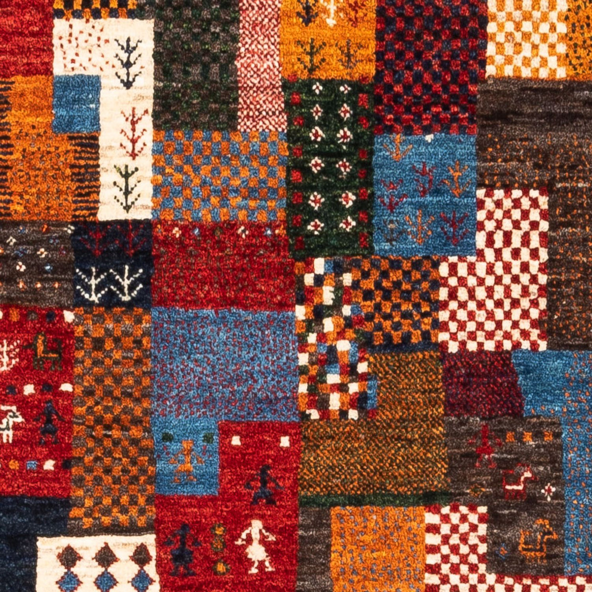 Alfombra Gabbeh - Loribaft Persa - Real - 135 x 83 cm - multicolor