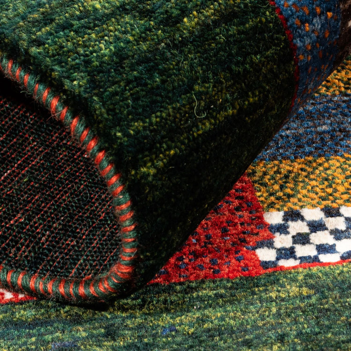 Alfombra Gabbeh - Loribaft Persa - Real - 135 x 83 cm - multicolor