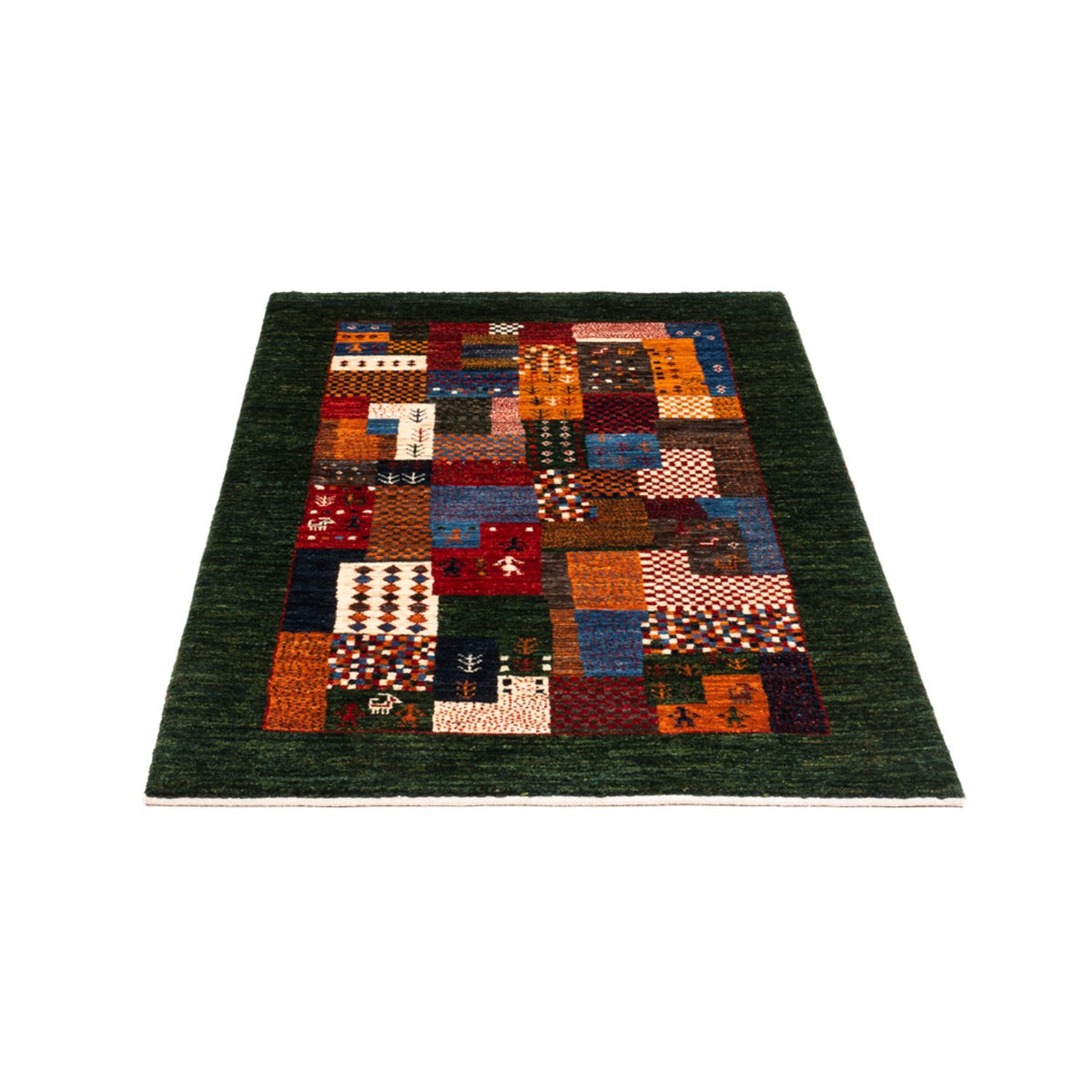 Alfombra Gabbeh - Loribaft Persa - Real - 135 x 83 cm - multicolor