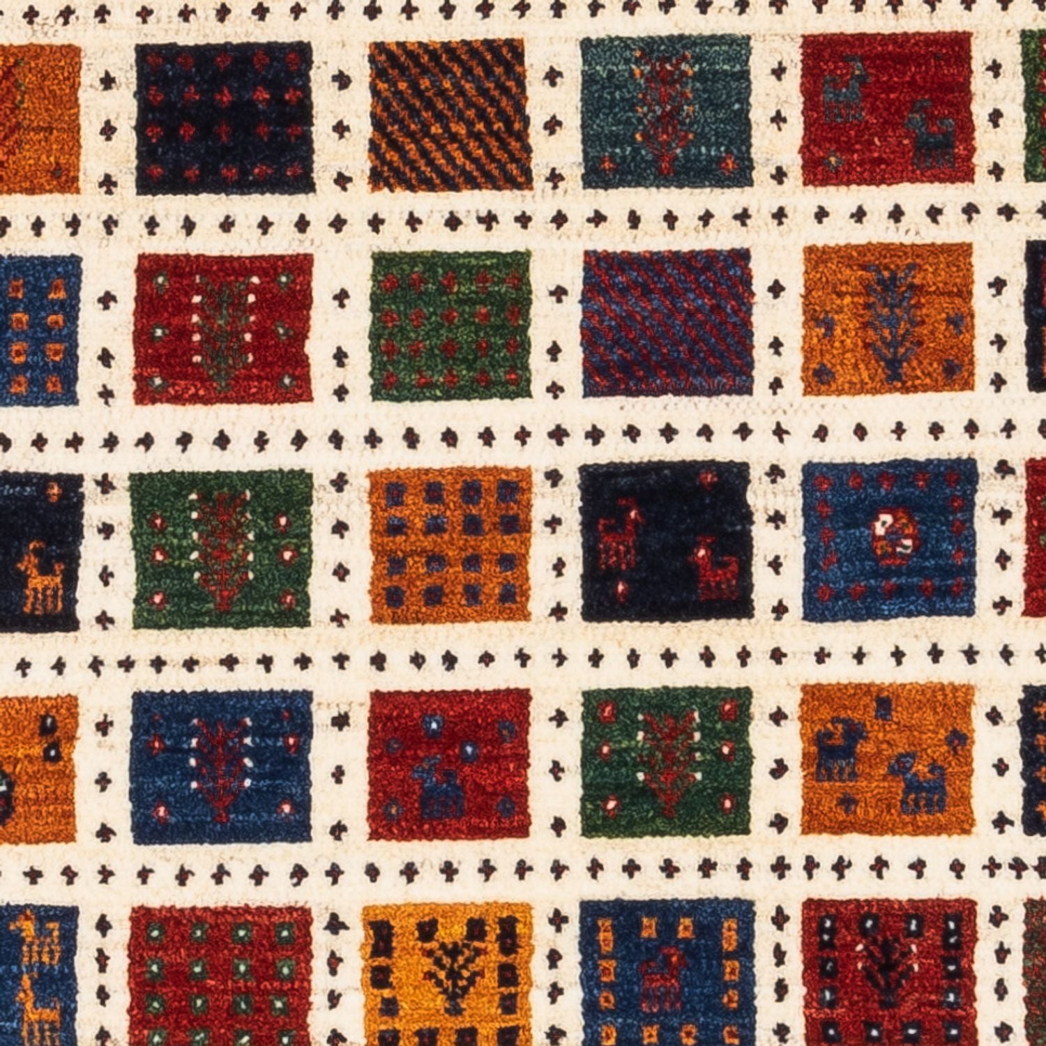 Alfombra Gabbeh - Loribaft Persa - Real - 112 x 80 cm - multicolor