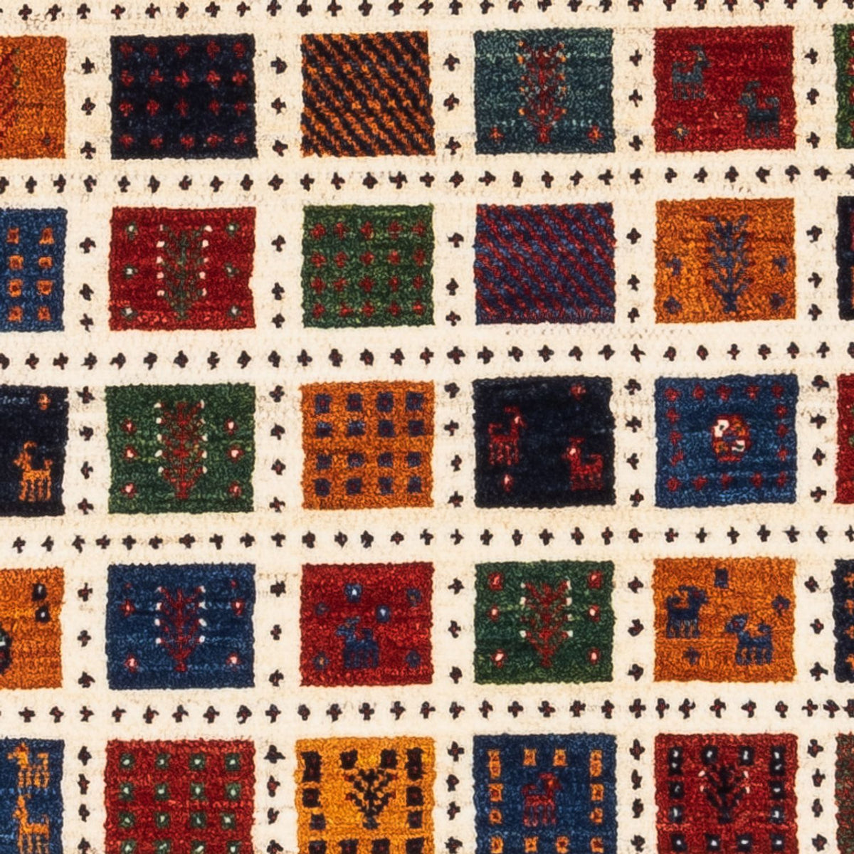 Alfombra Gabbeh - Loribaft Persa - Real - 112 x 80 cm - multicolor