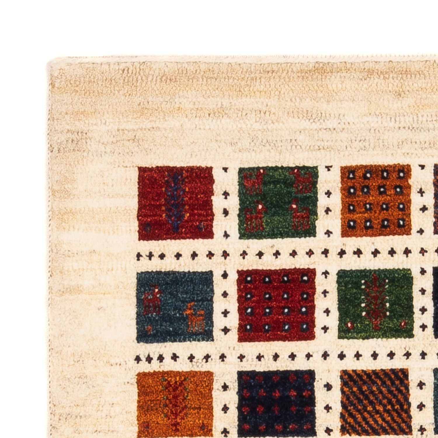 Alfombra Gabbeh - Loribaft Persa - Real - 112 x 80 cm - multicolor