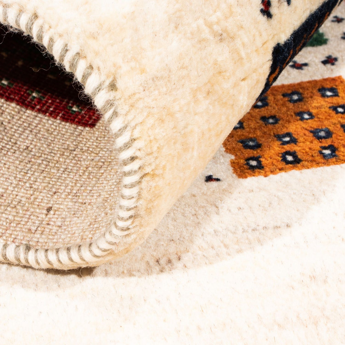 Alfombra Gabbeh - Loribaft Persa - Real - 112 x 80 cm - multicolor