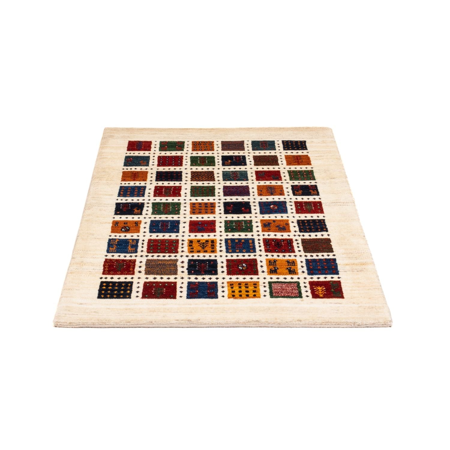 Alfombra Gabbeh - Loribaft Persa - Real - 112 x 80 cm - multicolor
