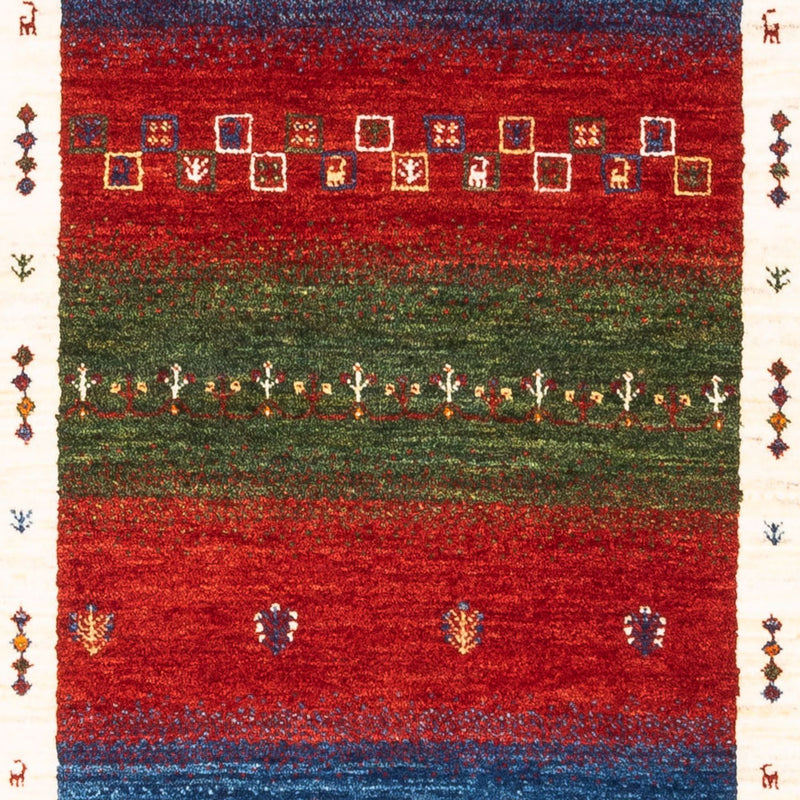 Alfombra Gabbeh - Loribaft Persa - Real - 122 x 82 cm - multicolor