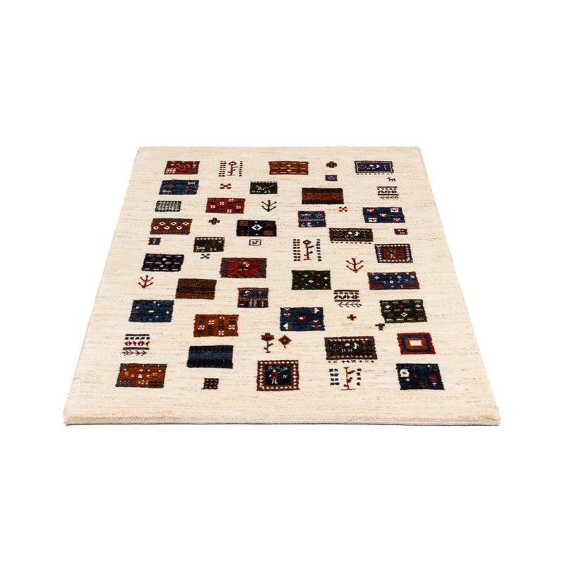 Alfombra Gabbeh - Loribaft Persa - Real - 130 x 82 cm - crema