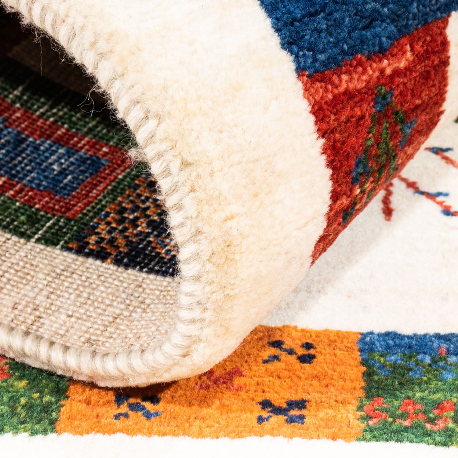 Alfombra Gabbeh - Loribaft Persa - Real - 120 x 84 cm - multicolor