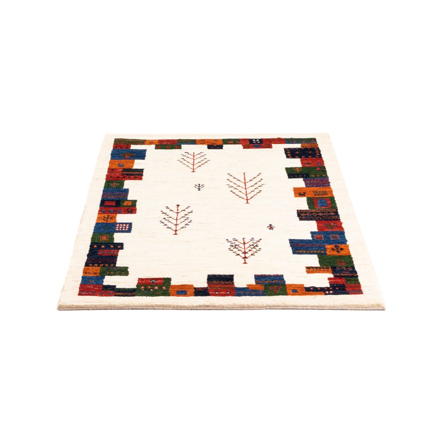 Alfombra Gabbeh - Loribaft Persa - Real - 120 x 84 cm - multicolor