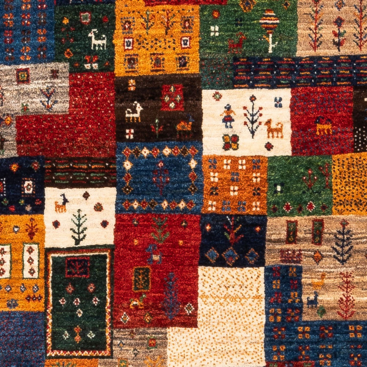 Alfombra Gabbeh - Loribaft Persa - Real - 125 x 84 cm - multicolor