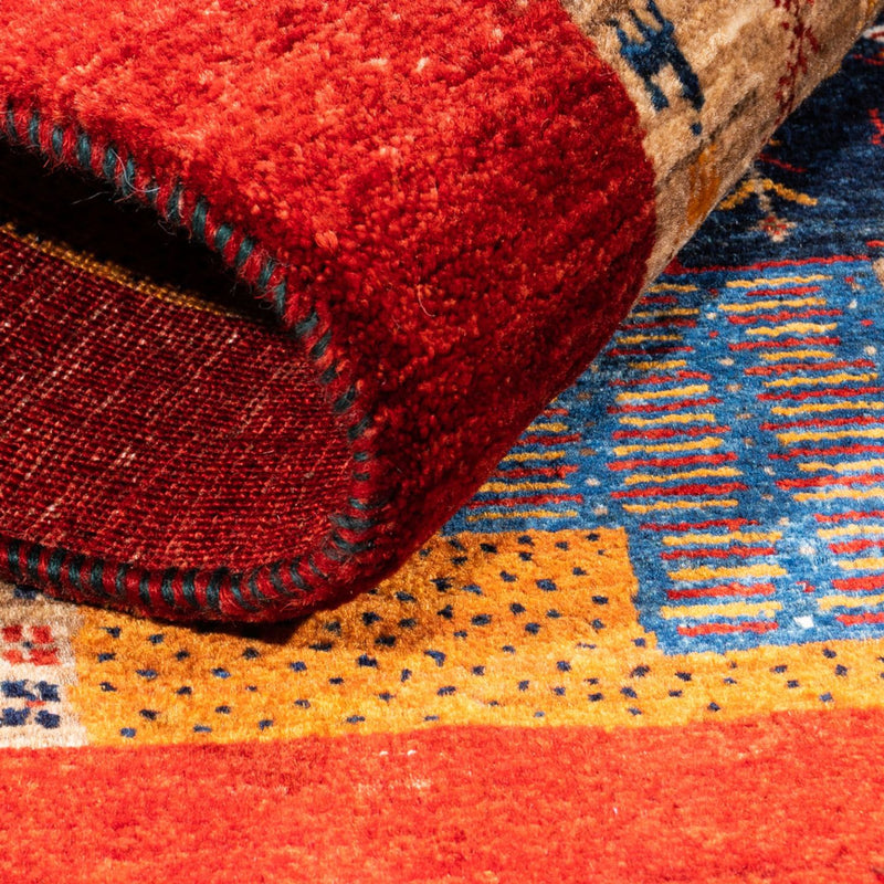Alfombra Gabbeh - Loribaft Persa - Real - 125 x 84 cm - multicolor