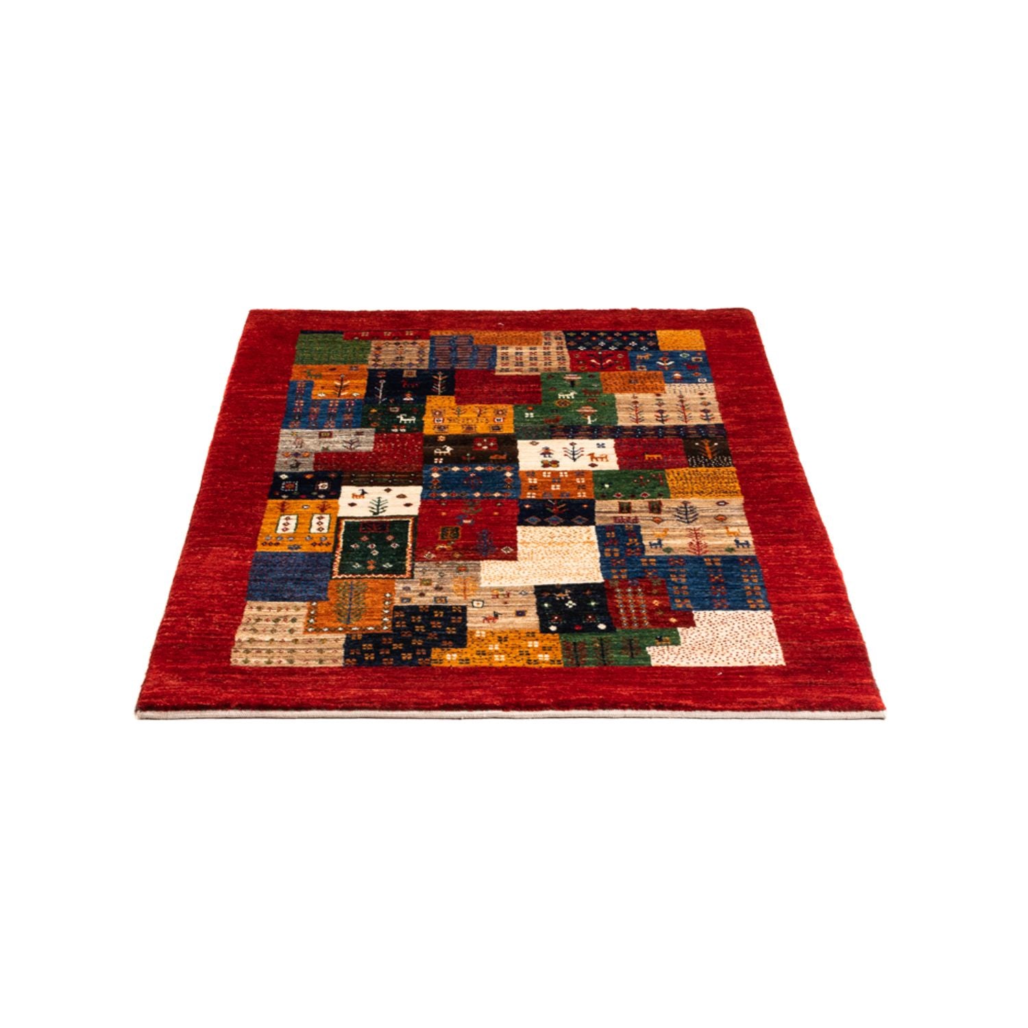 Alfombra Gabbeh - Loribaft Persa - Real - 125 x 84 cm - multicolor