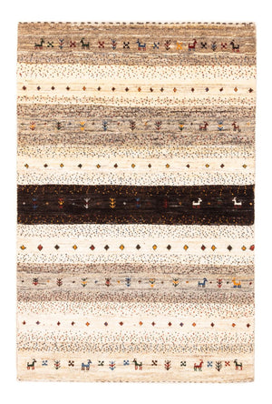 Alfombra Gabbeh - Loribaft Persa - Real - 121 x 84 cm - multicolor