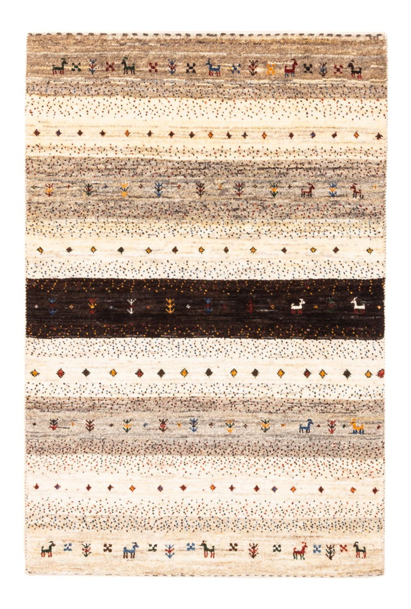 Alfombra Gabbeh - Loribaft Persa - Real - 121 x 84 cm - multicolor