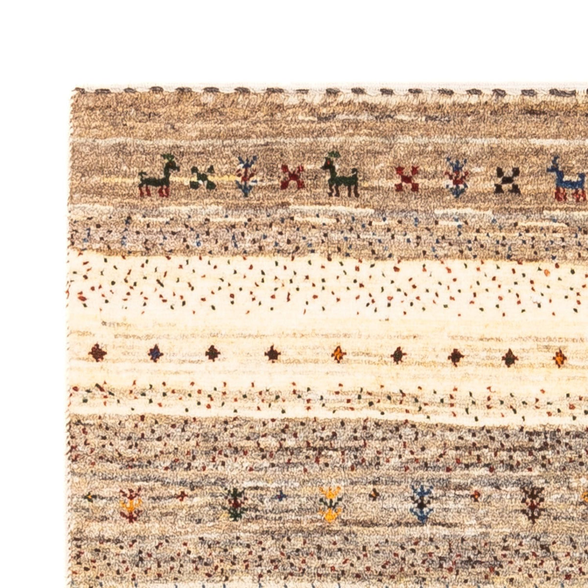 Alfombra Gabbeh - Loribaft Persa - Real - 121 x 84 cm - multicolor