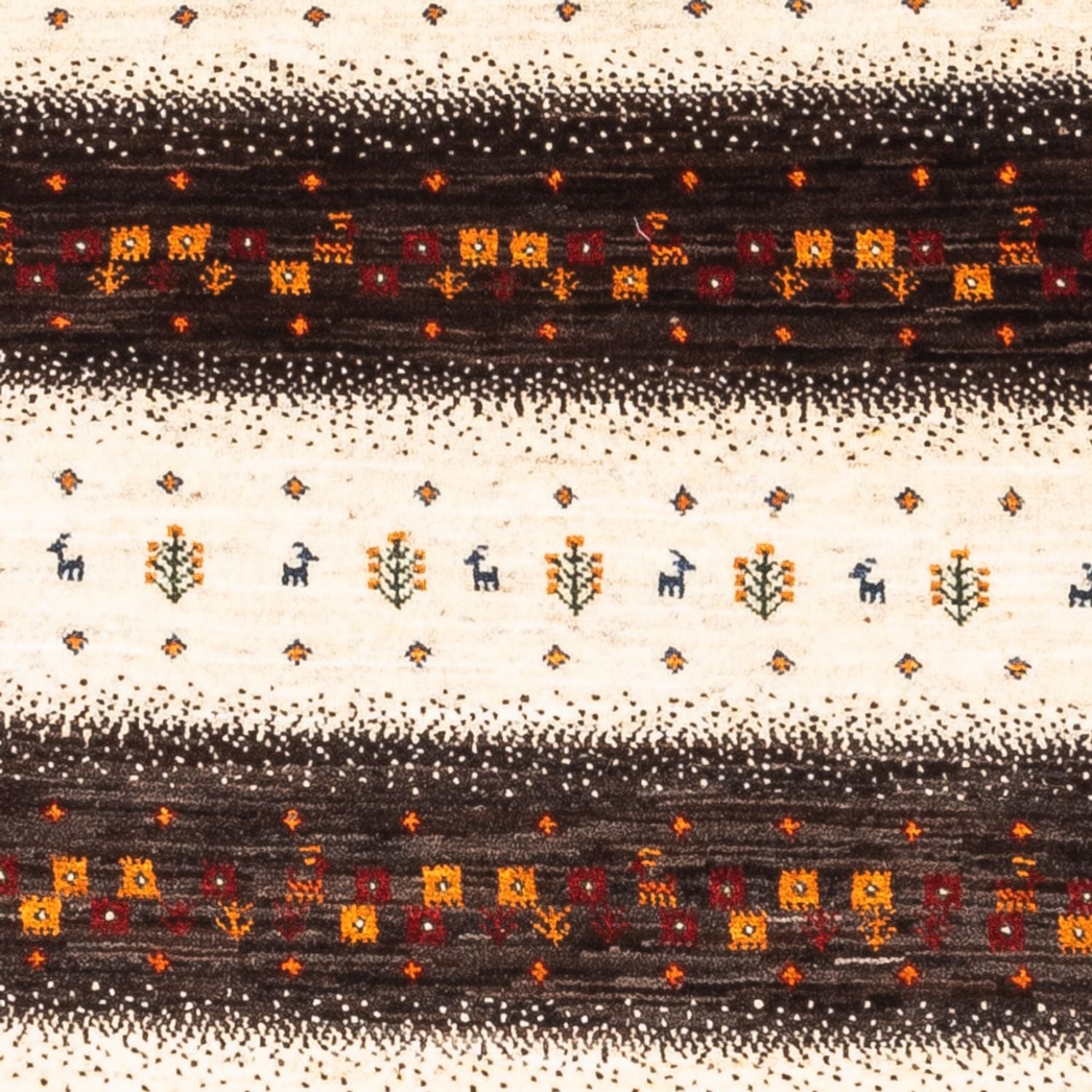 Alfombra Gabbeh - Loribaft Persa - Real - 127 x 83 cm - multicolor