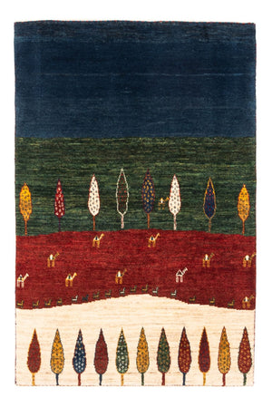 Alfombra Gabbeh - Loribaft Persa - Real - 122 x 83 cm - multicolor