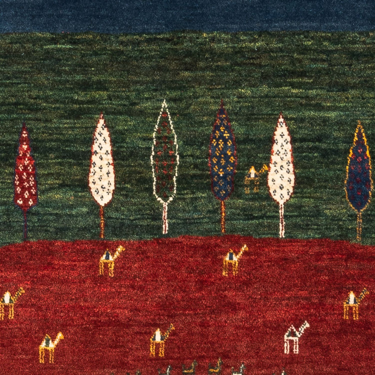 Alfombra Gabbeh - Loribaft Persa - Real - 122 x 83 cm - multicolor