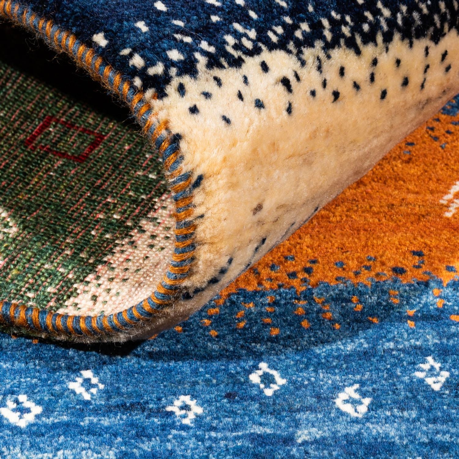 Alfombra Gabbeh - Loribaft Persa - Real - 140 x 85 cm - multicolor