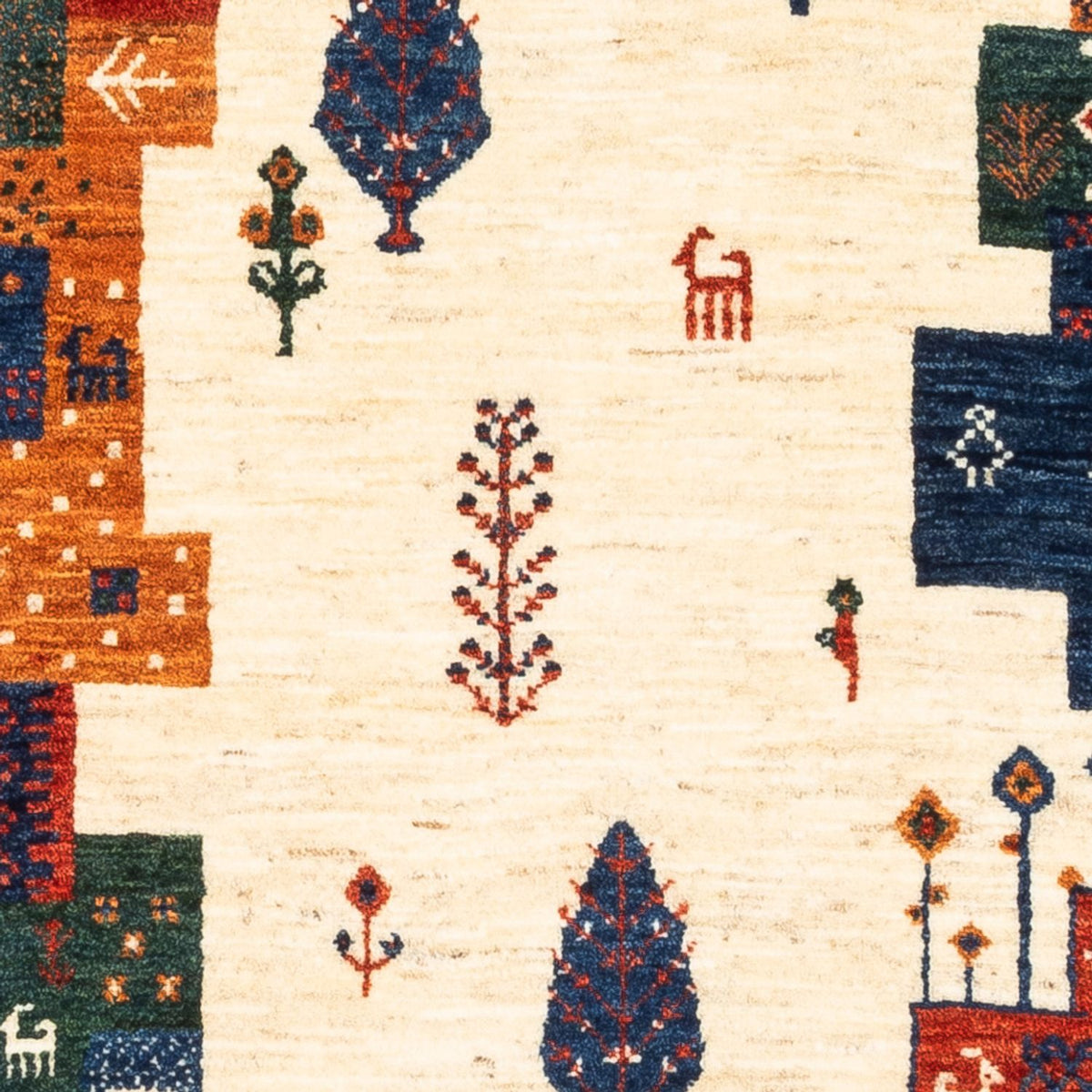 Alfombra Gabbeh - Loribaft Persa - Real - 130 x 85 cm - multicolor