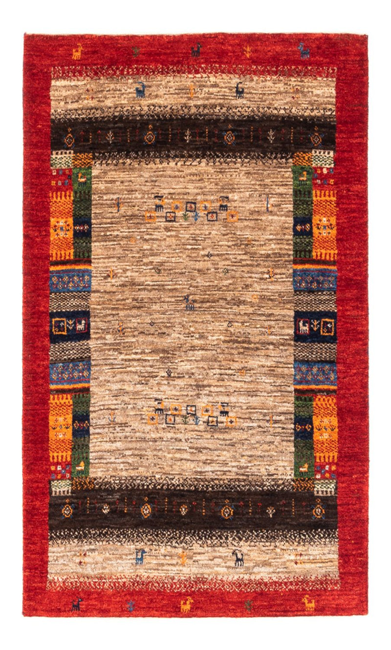 Alfombra Gabbeh - Loribaft Persa - Real - 130 x 87 cm - gris