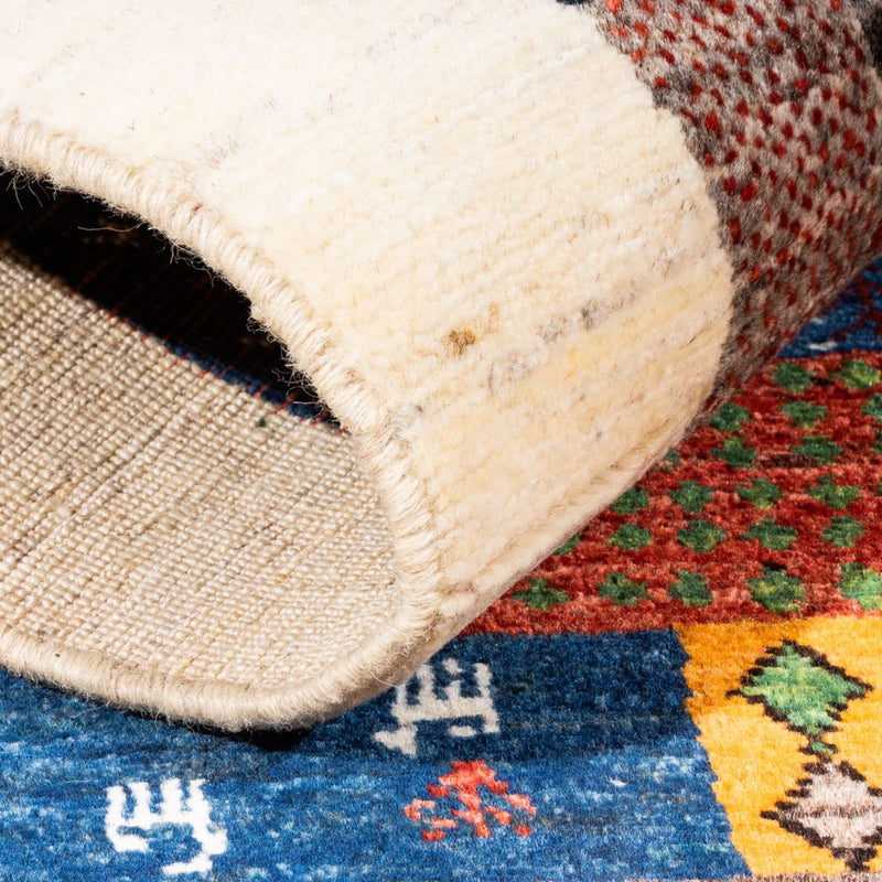 Alfombra Gabbeh - Loribaft Persa - Real - 131 x 84 cm - multicolor