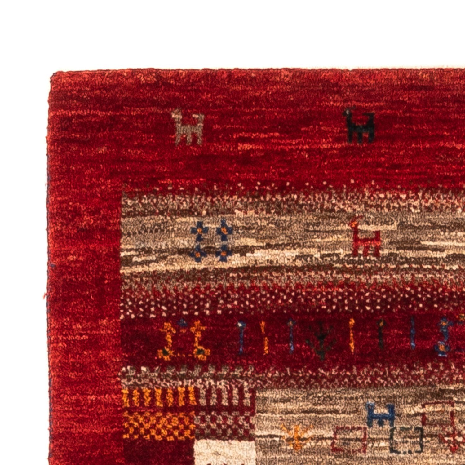 Alfombra Gabbeh - Loribaft Persa - Real - 140 x 83 cm - multicolor
