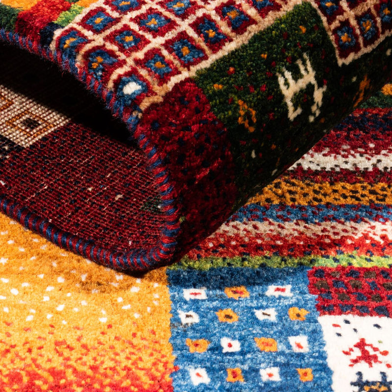 Alfombra Gabbeh - Loribaft Persa - Real - 137 x 85 cm - multicolor