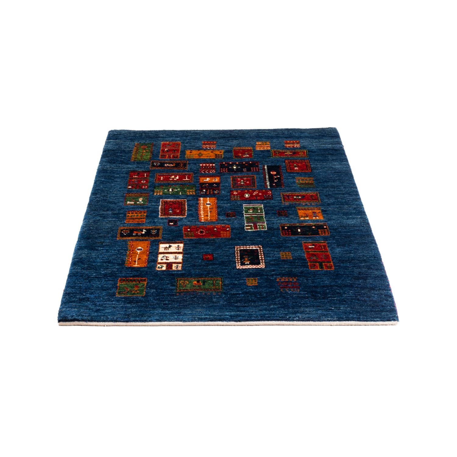 Alfombra Gabbeh - Loribaft Persa - Real - 123 x 86 cm - multicolor