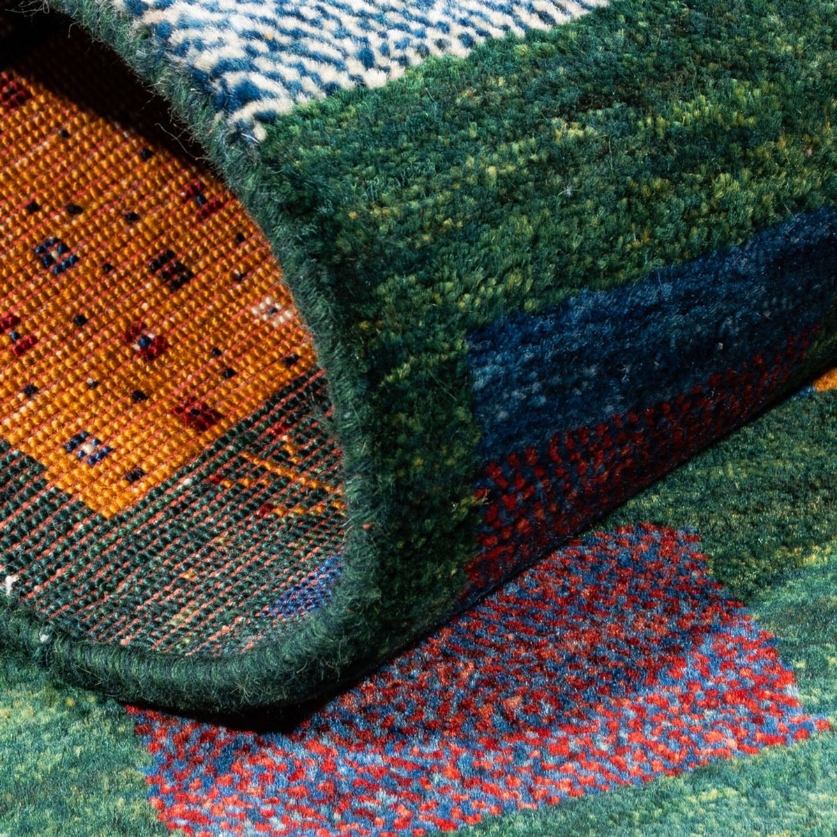 Alfombra Gabbeh - Loribaft Persa - Real - 125 x 80 cm - multicolor