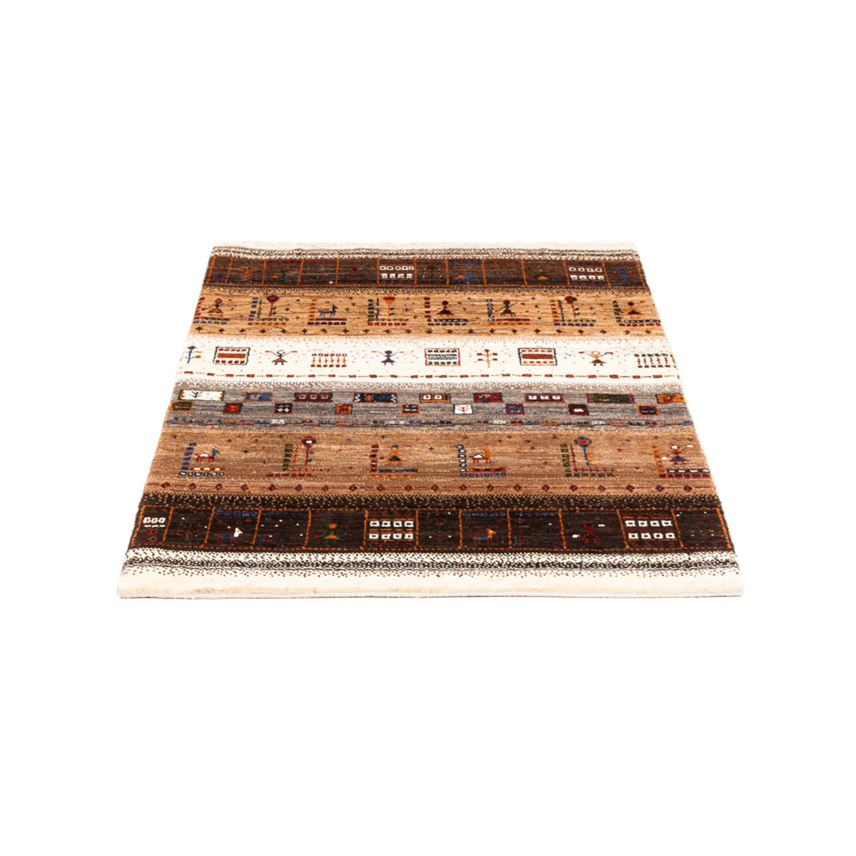 Alfombra Gabbeh - Loribaft Persa - Real - 124 x 85 cm - multicolor