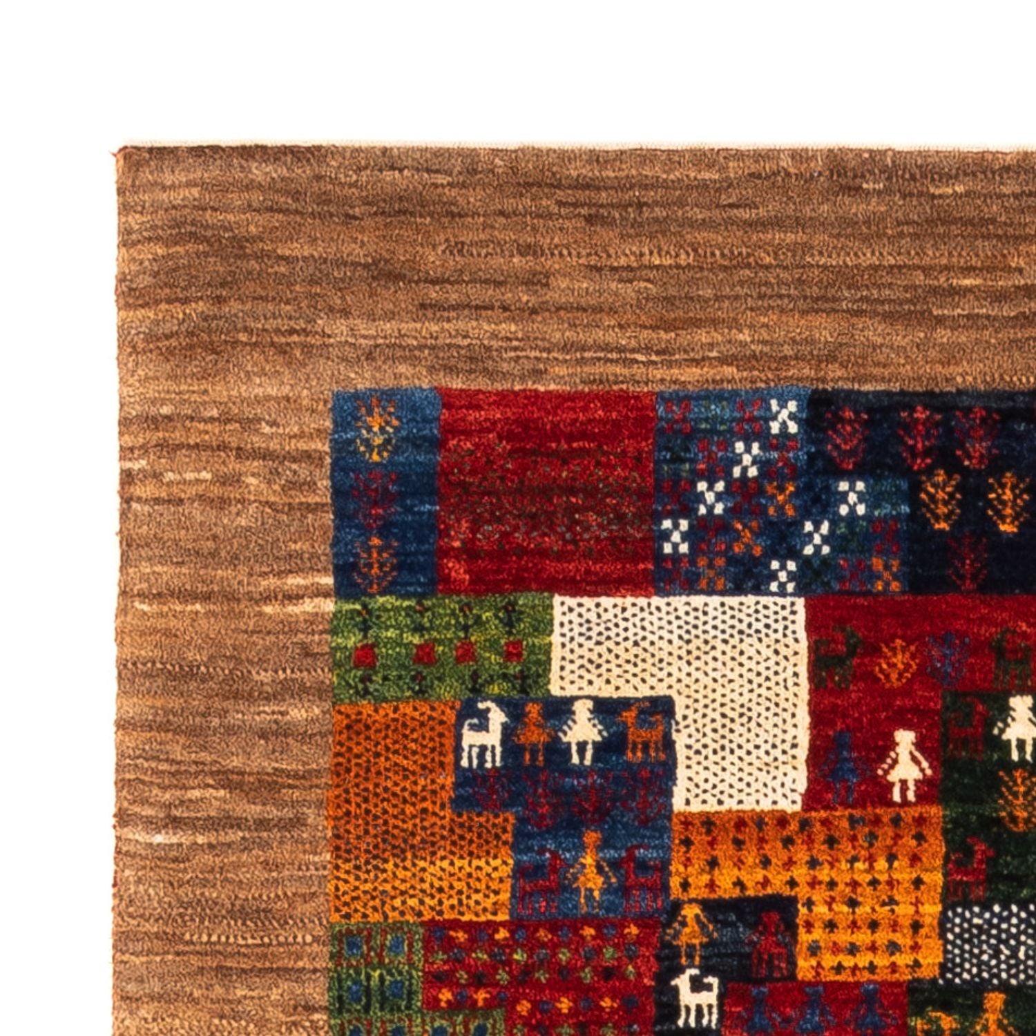 Alfombra Gabbeh - Loribaft Persa - Real - 134 x 88 cm - multicolor