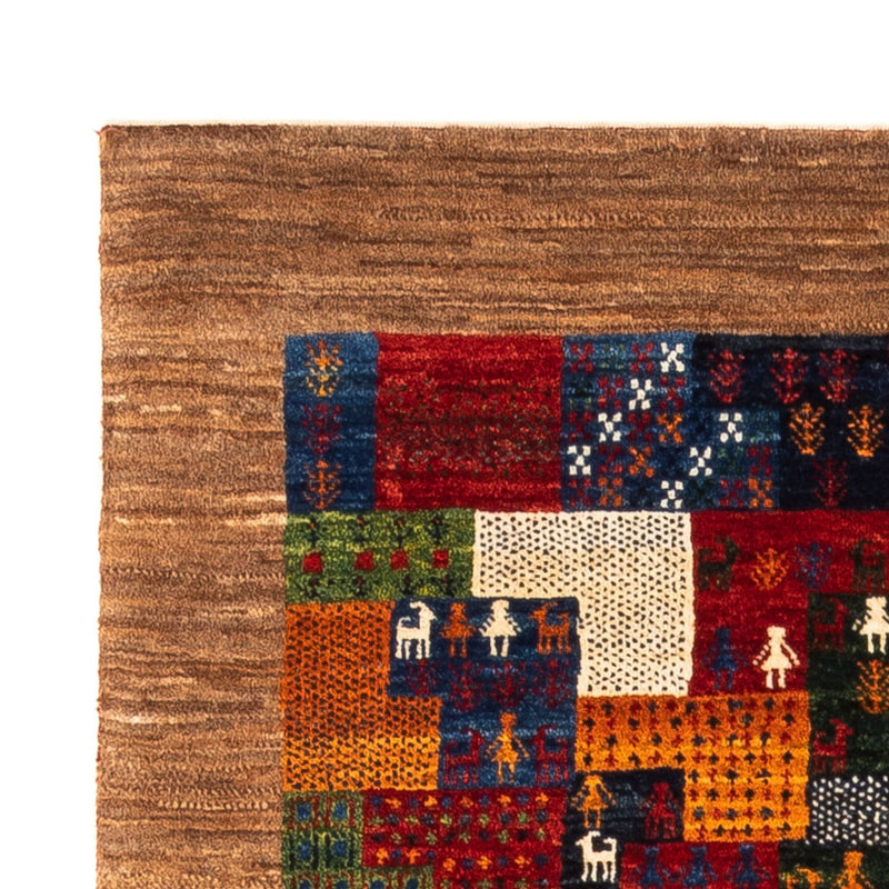 Alfombra Gabbeh - Loribaft Persa - Real - 134 x 88 cm - multicolor