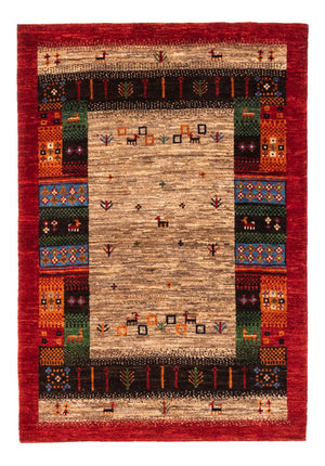 Alfombra Gabbeh - Loribaft Persa - Real - 125 x 87 cm - multicolor