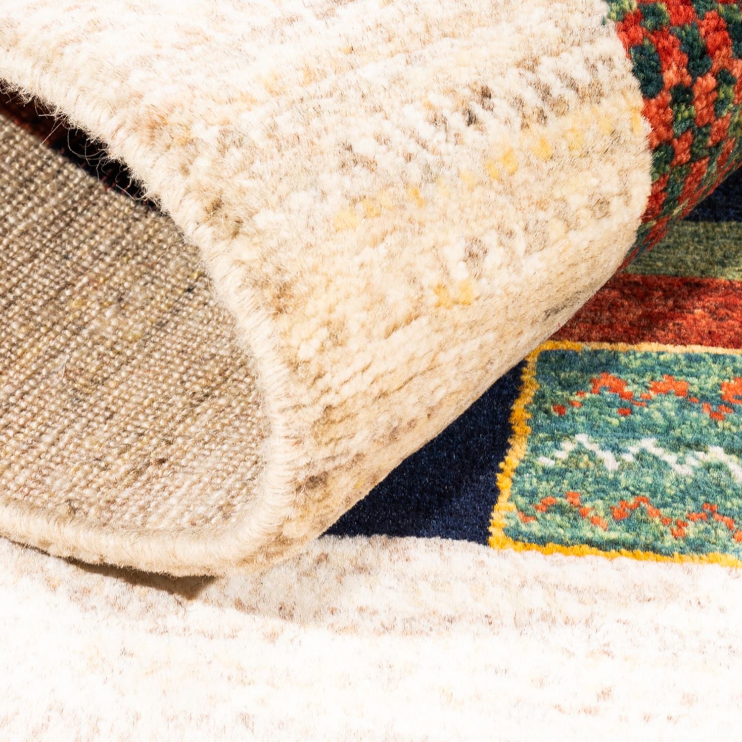 Alfombra Gabbeh - Loribaft Persa - Real - 114 x 85 cm - multicolor