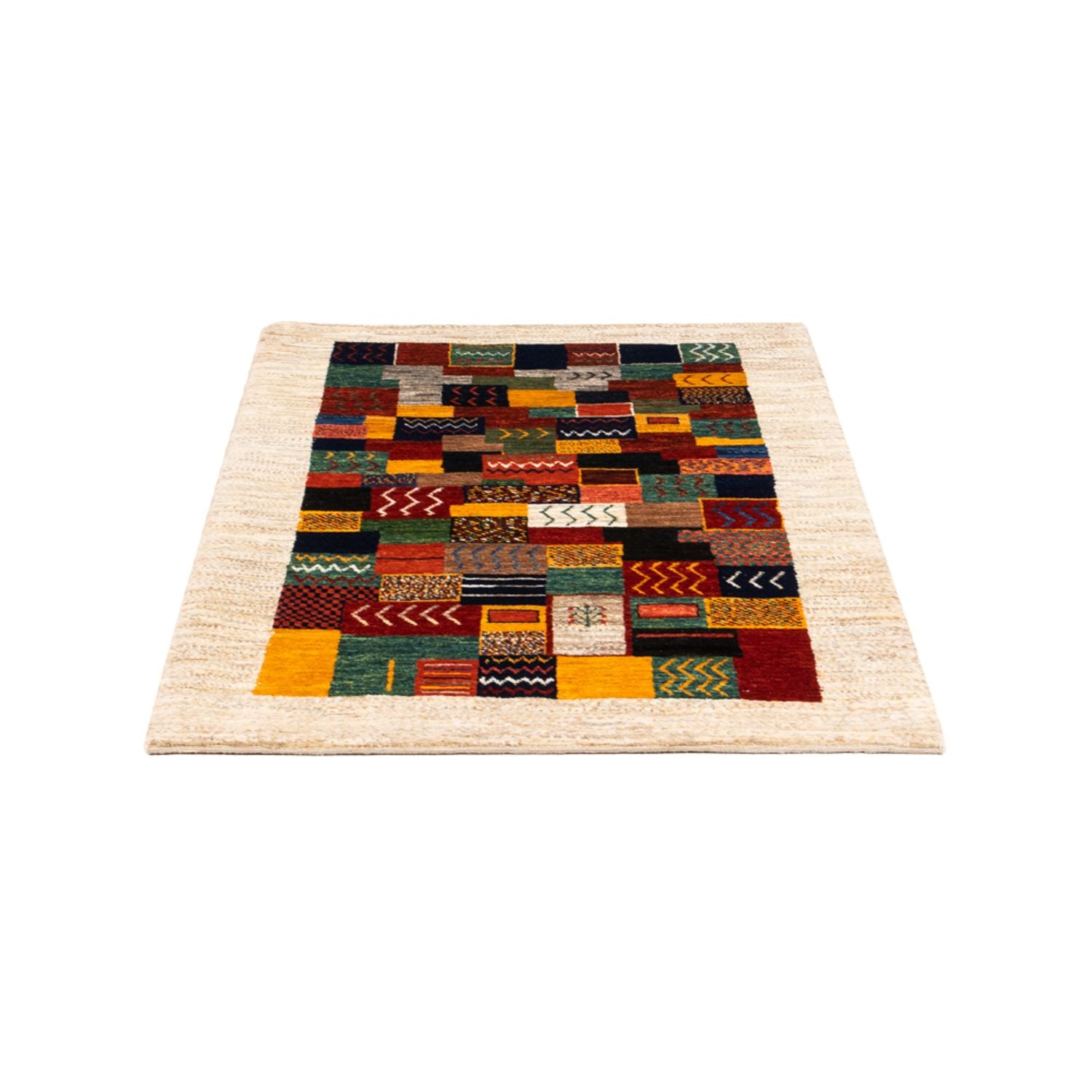 Alfombra Gabbeh - Loribaft Persa - Real - 114 x 85 cm - multicolor