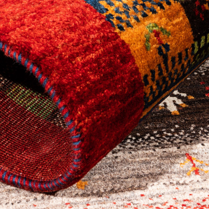 Alfombra Gabbeh - Loribaft Persa - Real - 128 x 80 cm - multicolor