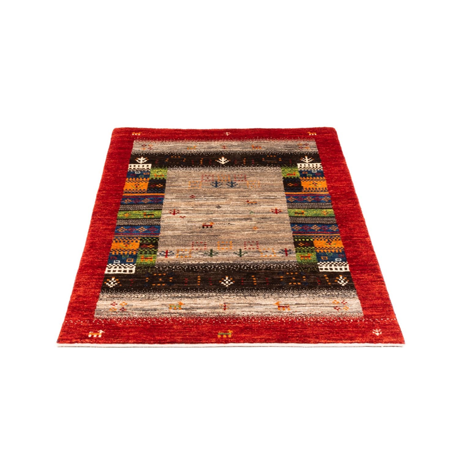 Alfombra Gabbeh - Loribaft Persa - Real - 128 x 80 cm - multicolor