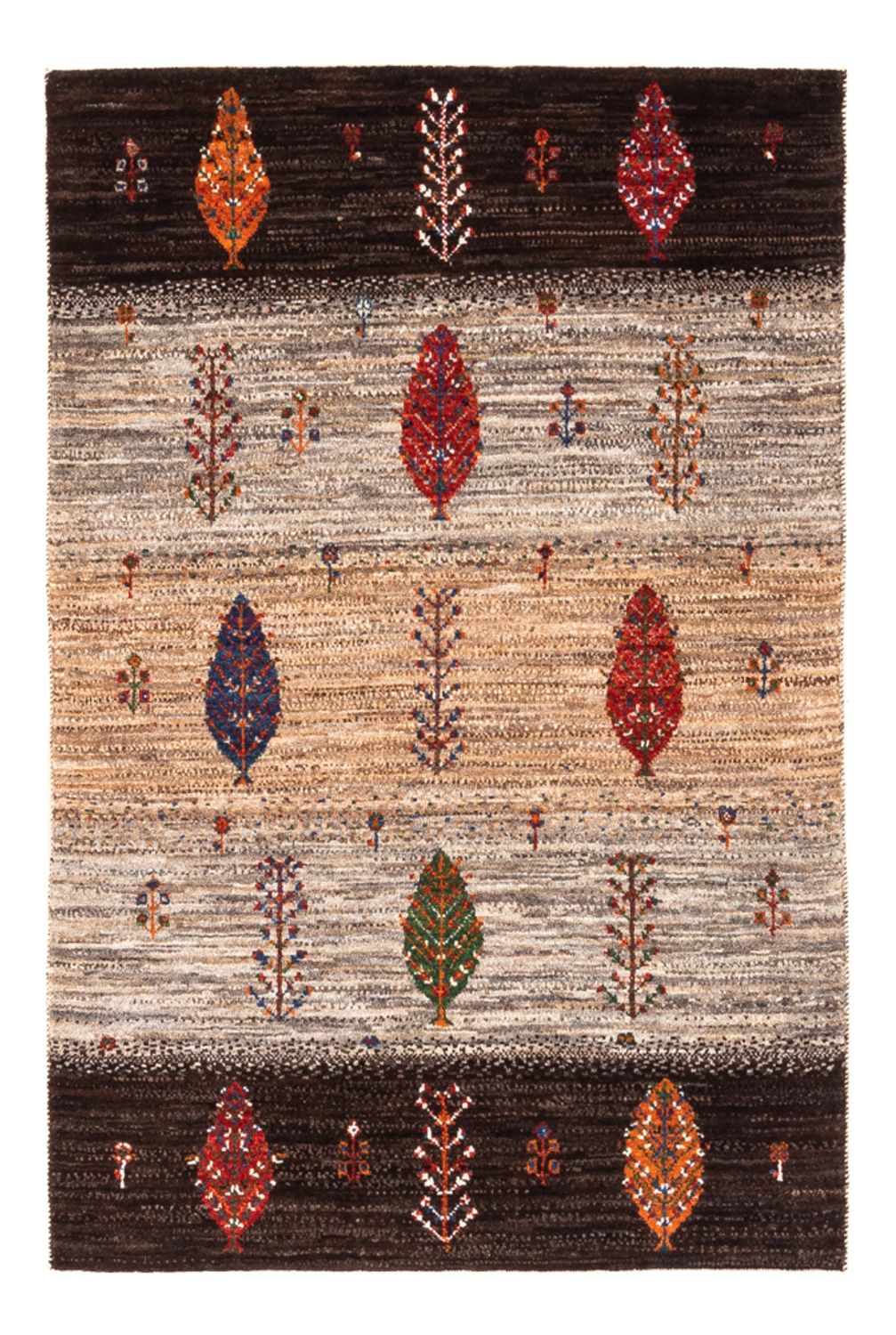 Alfombra Gabbeh - Loribaft Persa - Real - 126 x 85 cm - multicolor
