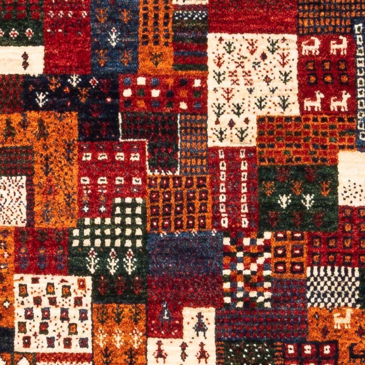 Alfombra Gabbeh - Loribaft Persa - Real - 120 x 85 cm - multicolor