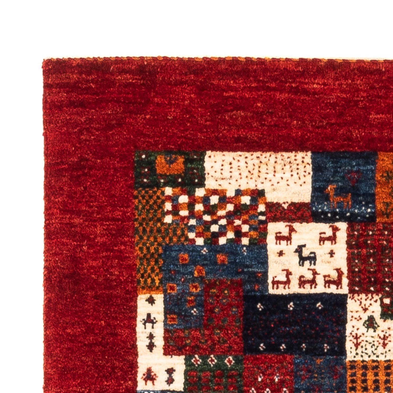 Alfombra Gabbeh - Loribaft Persa - Real - 120 x 85 cm - multicolor