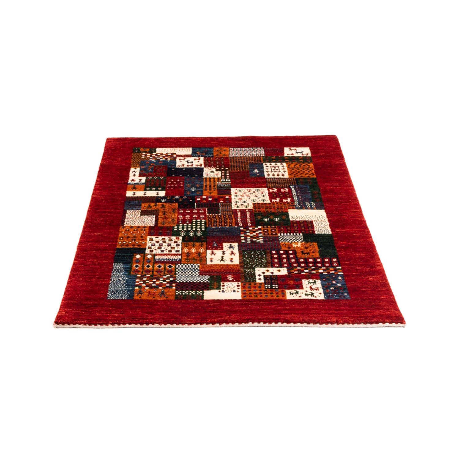Alfombra Gabbeh - Loribaft Persa - Real - 120 x 85 cm - multicolor