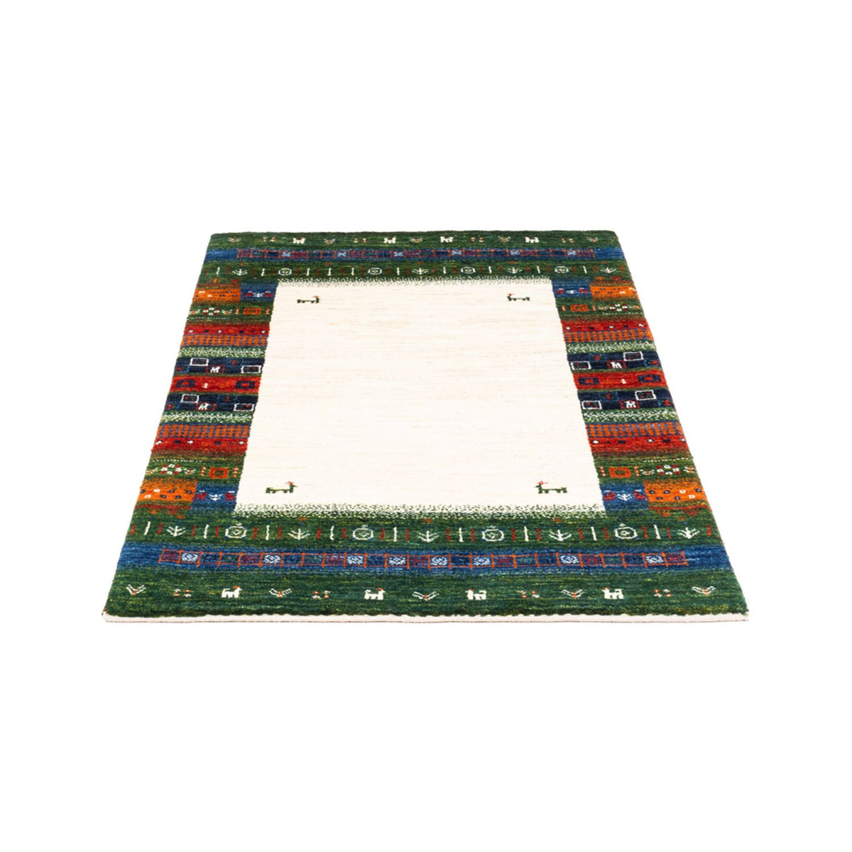 Alfombra Gabbeh - Loribaft Persa - Real - 132 x 83 cm - multicolor