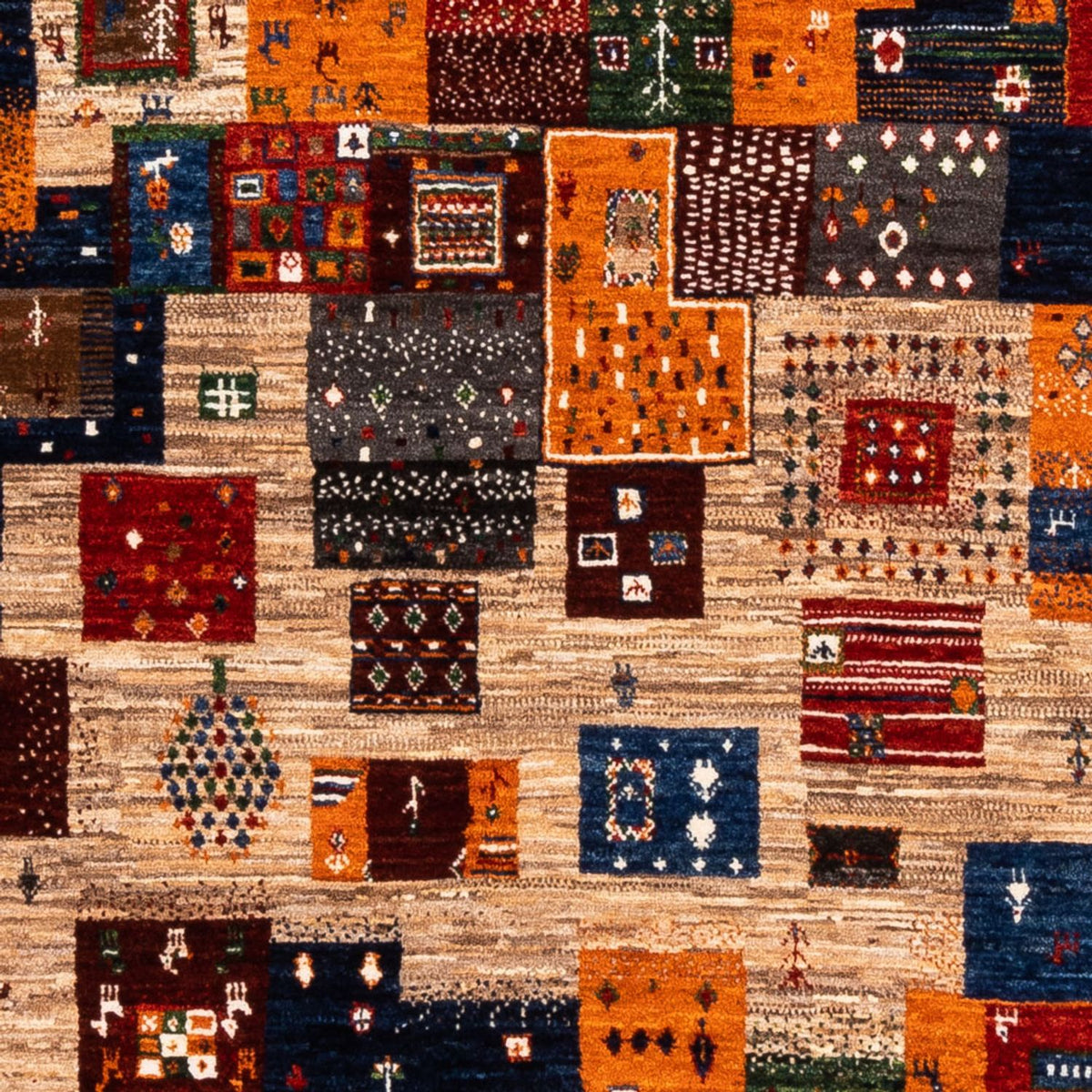 Alfombra Gabbeh - Loribaft Persa - Real - 192 x 152 cm - multicolor