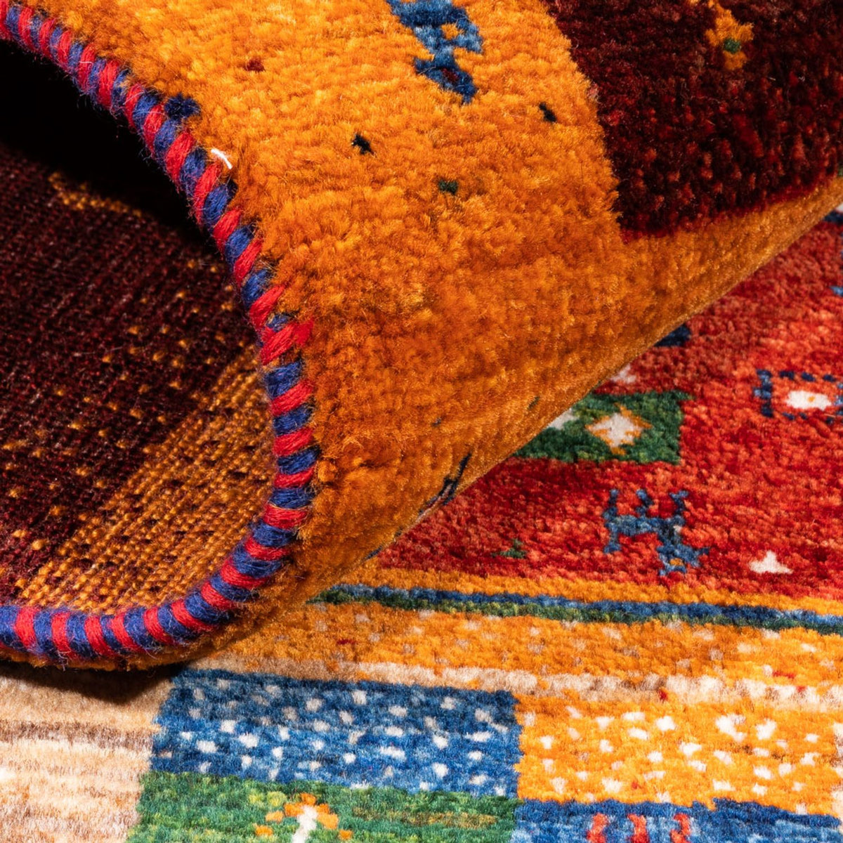 Alfombra Gabbeh - Loribaft Persa - Real - 192 x 152 cm - multicolor