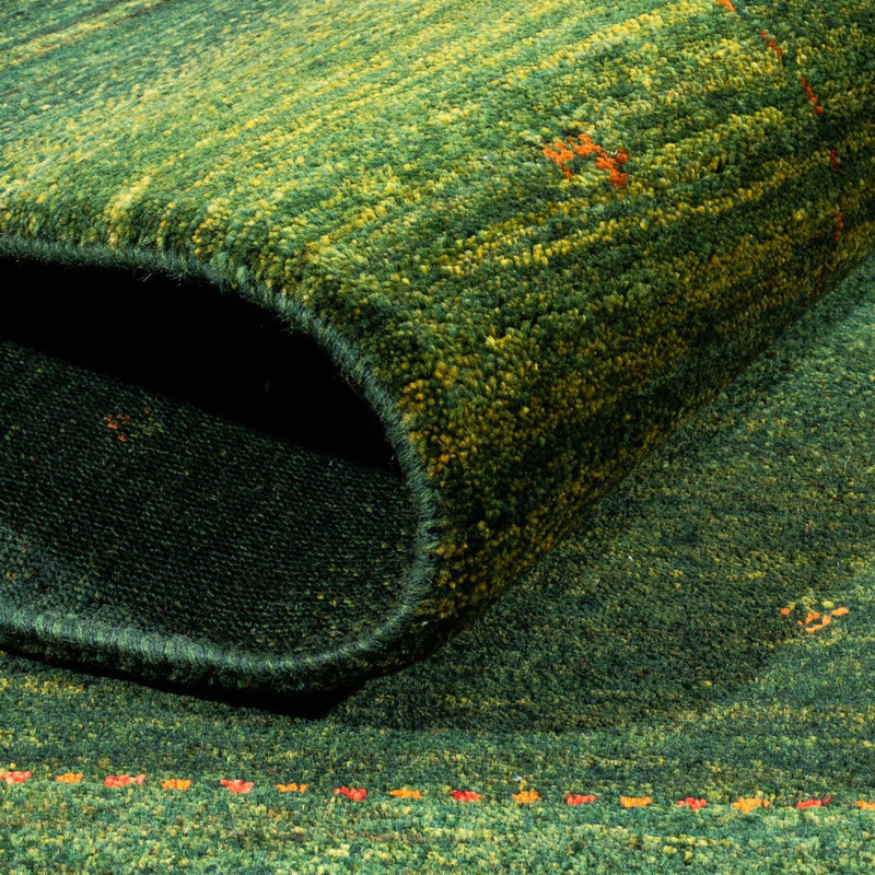 Alfombra Gabbeh - Loribaft Persa - 191 x 153 cm - verde