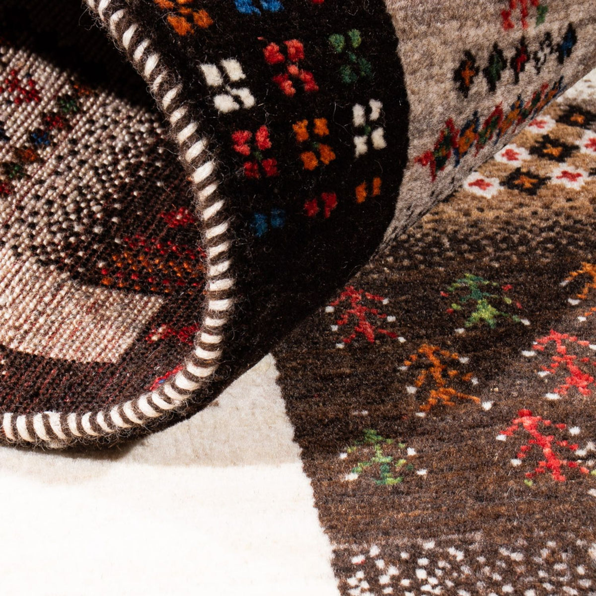 Alfombra Gabbeh - Loribaft Persa - Real - 147 x 85 cm - gris